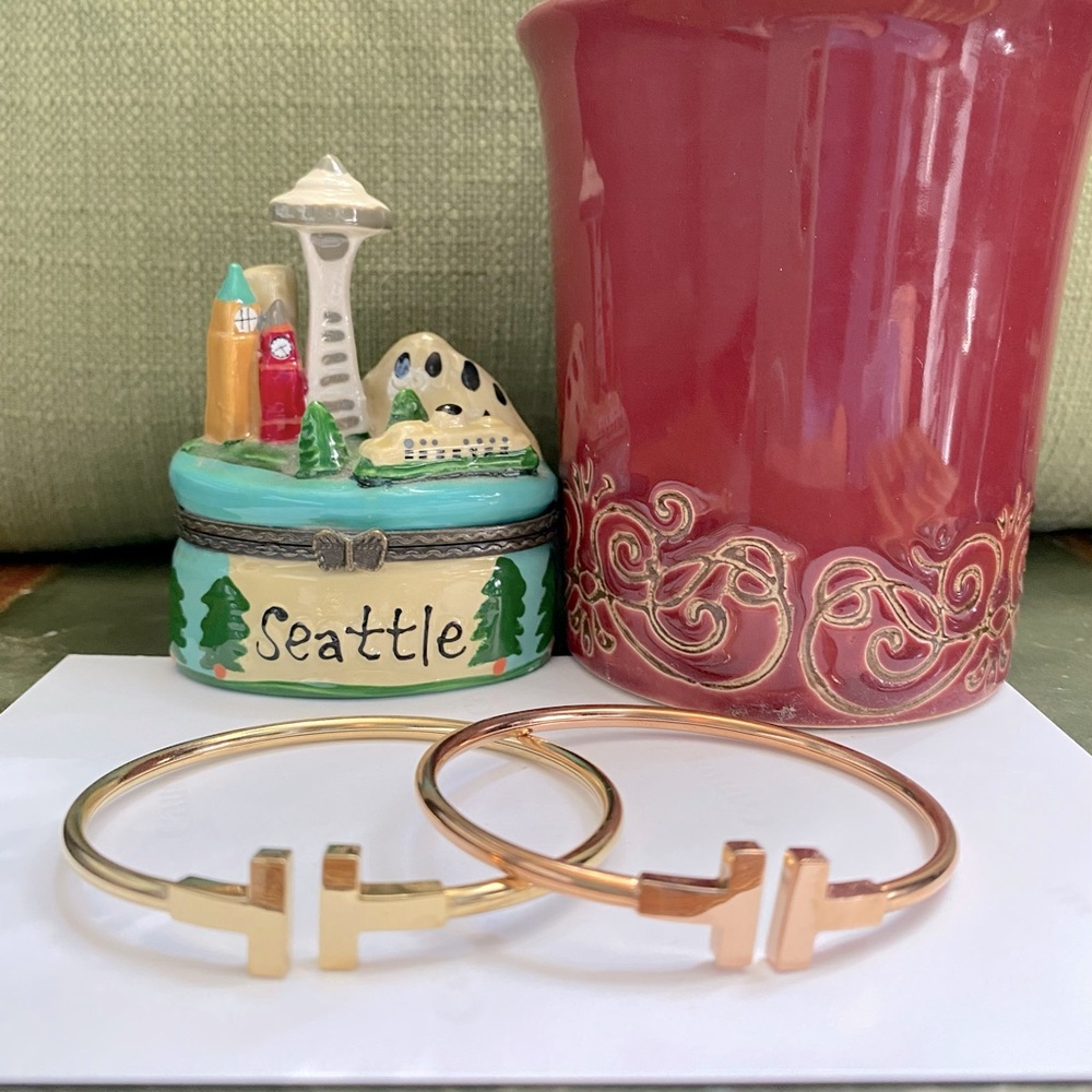 Double T Bangle Bracelet